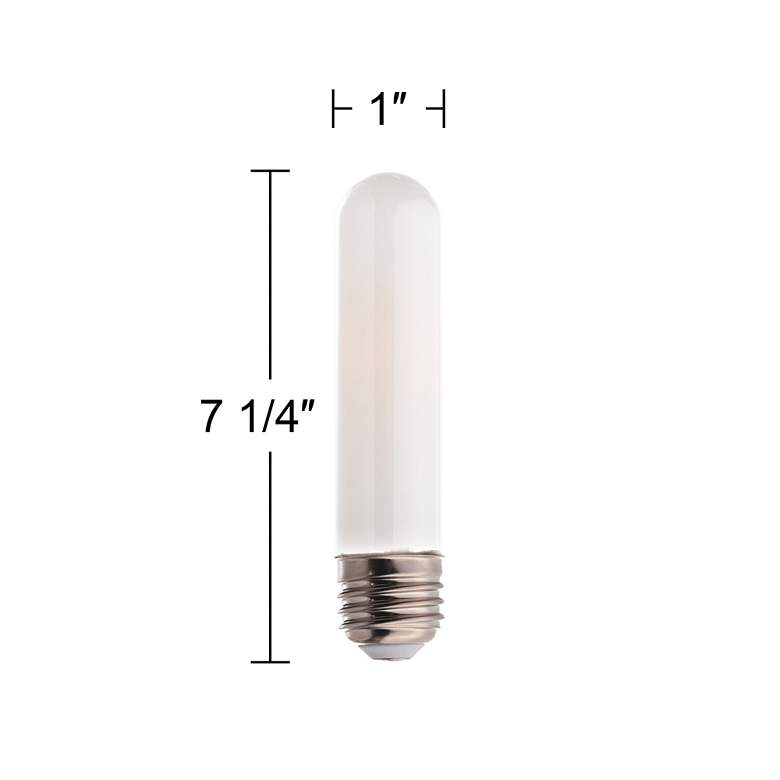 Image 3 75W Equivalent Milky 10W LED Dimmable E26 Base T30 Bulb by Tesler more views