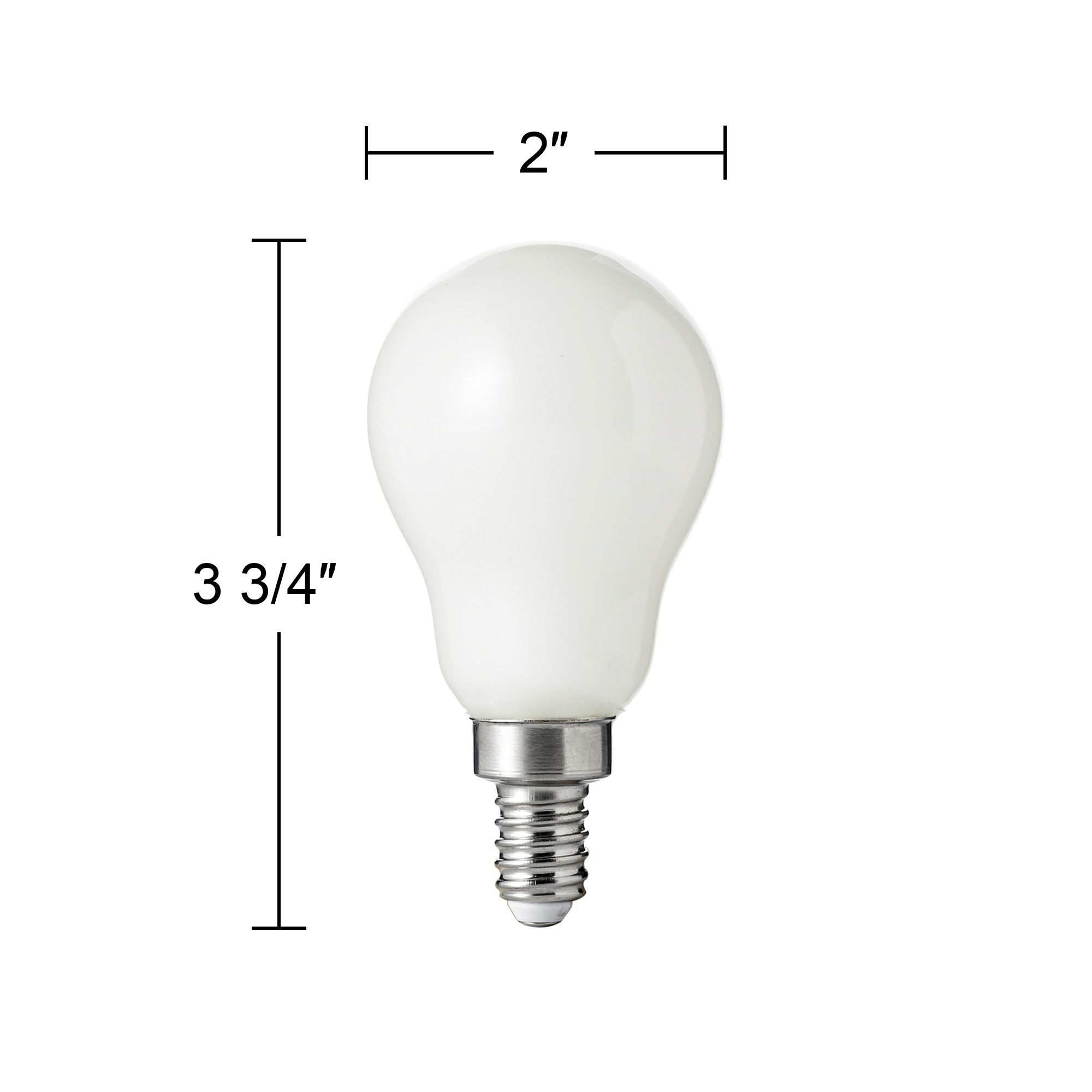 Image 3 75W Equivalent Milky 6W LED Dimmable Candelabra A15 2-Pack more views
