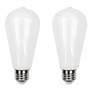 75W Equivalent Milky 8W LED Dimmable Standard Edison 2-Pack