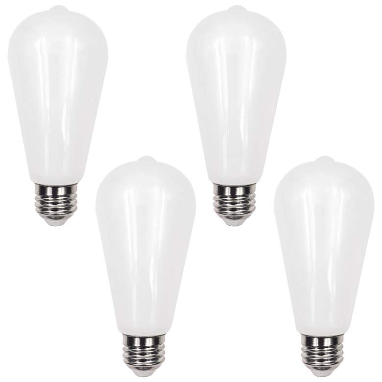 Image 1 75W Equivalent Milky 8W LED Dimmable Standard Edison 4-Pack