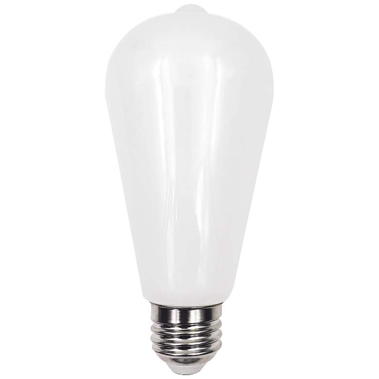 Image 1 75W Equivalent Milky 8W LED Dimmable Standard Edison Bulb by Tesler