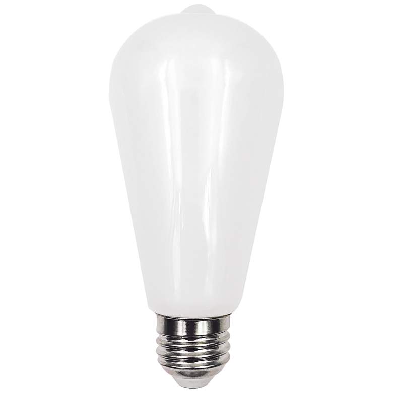 Image 1 75W Equivalent Milky 8W LED Dimmable Standard Edison Bulb
