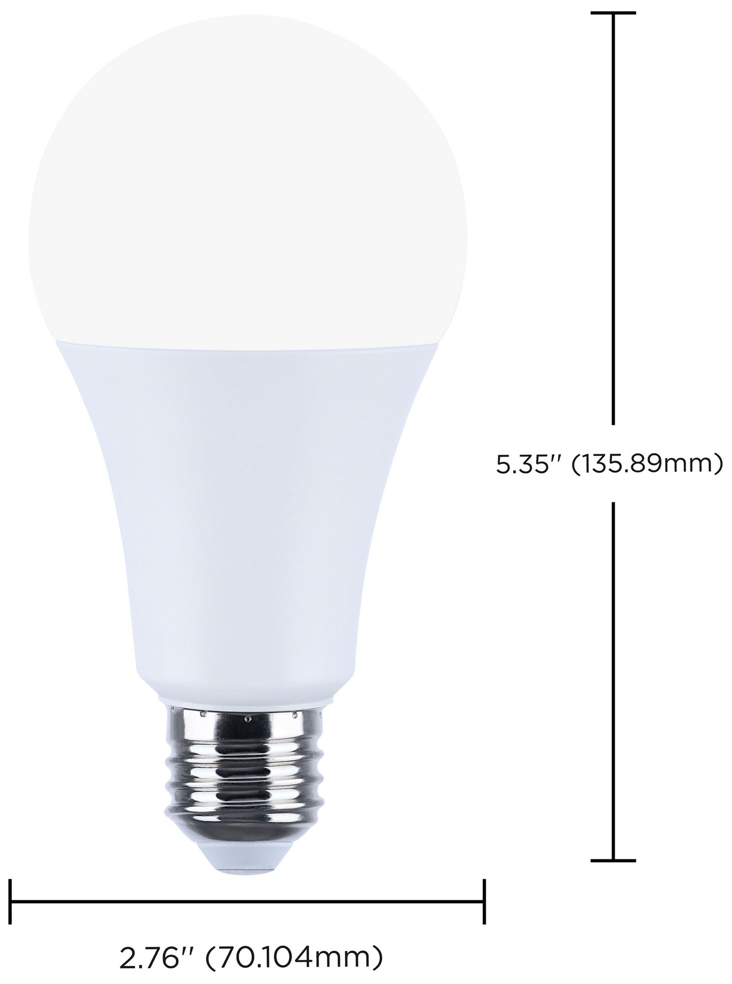 75W Equivalent Satco 13W White LED Dimmable Standard A21 Bulb 6-Pack