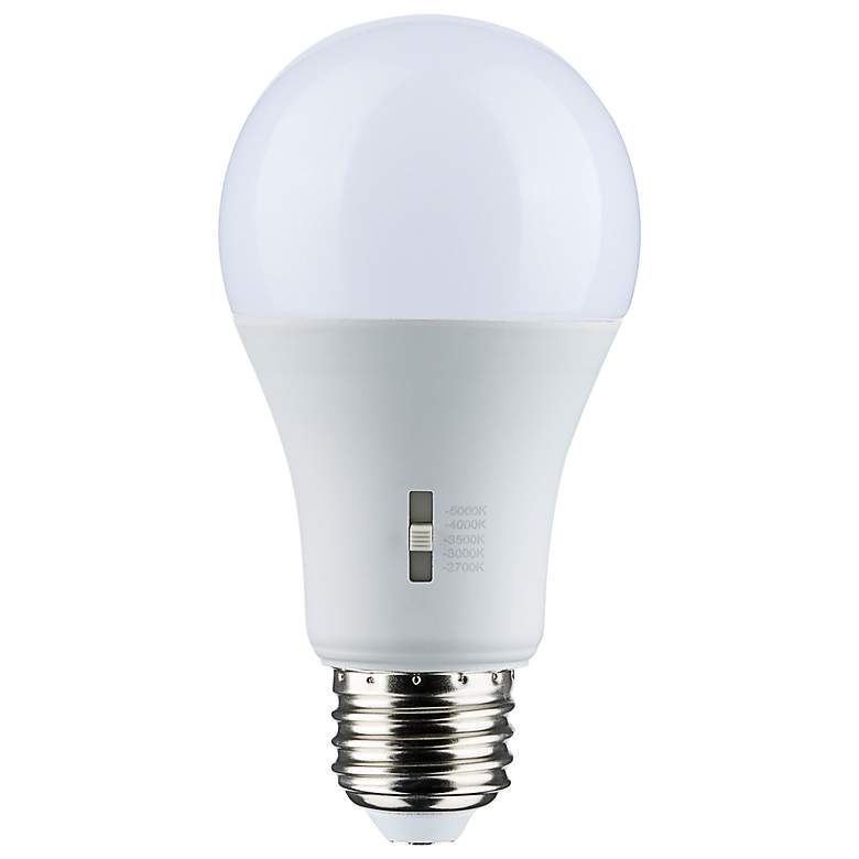 Image 1 75W Equivalent Satco White 12W LED Dimmable Standard Bulb