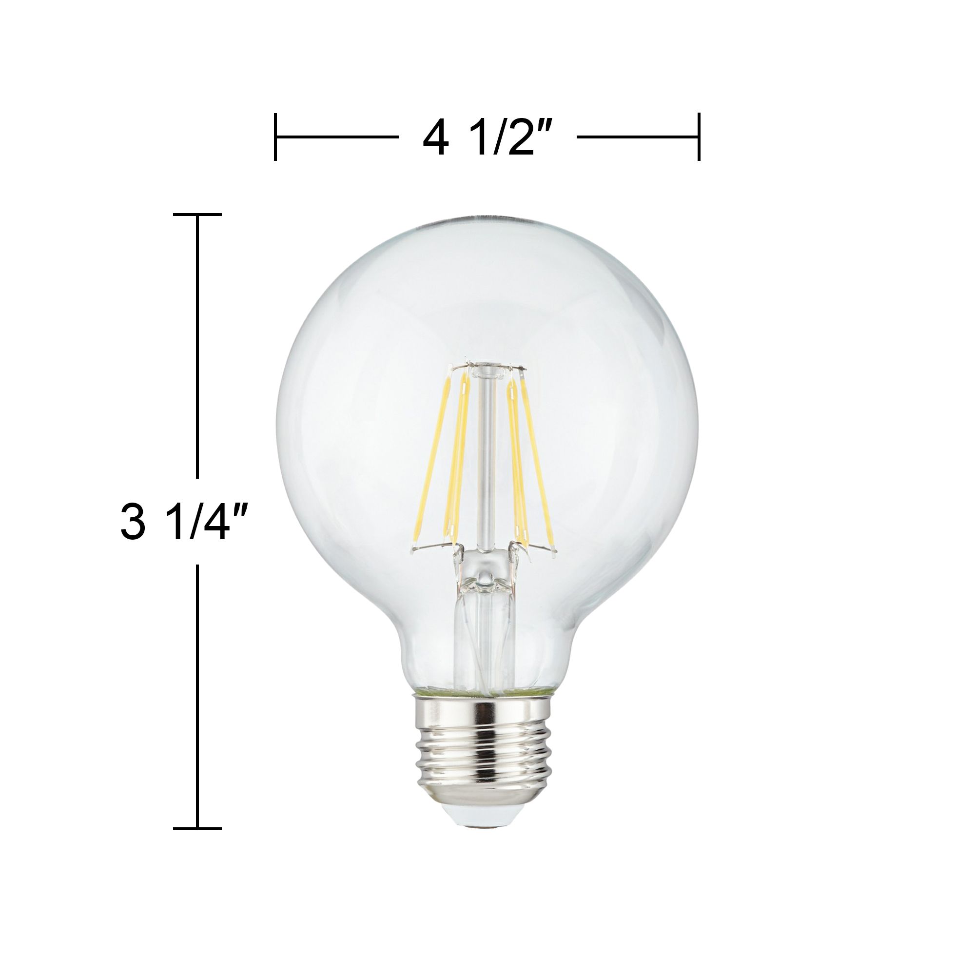 Image 3 75W Equivalent Tesler Clear 9W LED Dimmable Standard G25 more views