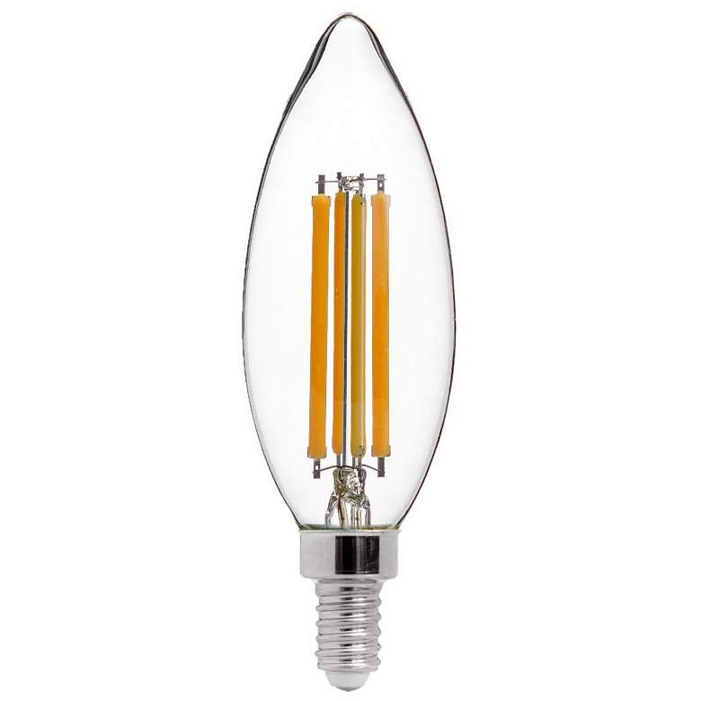 Image 1 75W Equivalent Torpedo 7W LED Dimmable Filament Candelabra by Tesler