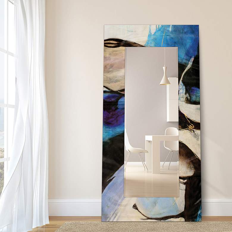 Image 1 Motivos Tempered Art Glass 36 inch x 72 inch Rectangular Wall Mirror in scene
