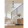 1_Crystorama Karrington 26"W Matte Black 8-Light Chandelier in scene