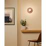 1_Justice Design Discus 8" High Canyon Clay Wall Sconce in scene