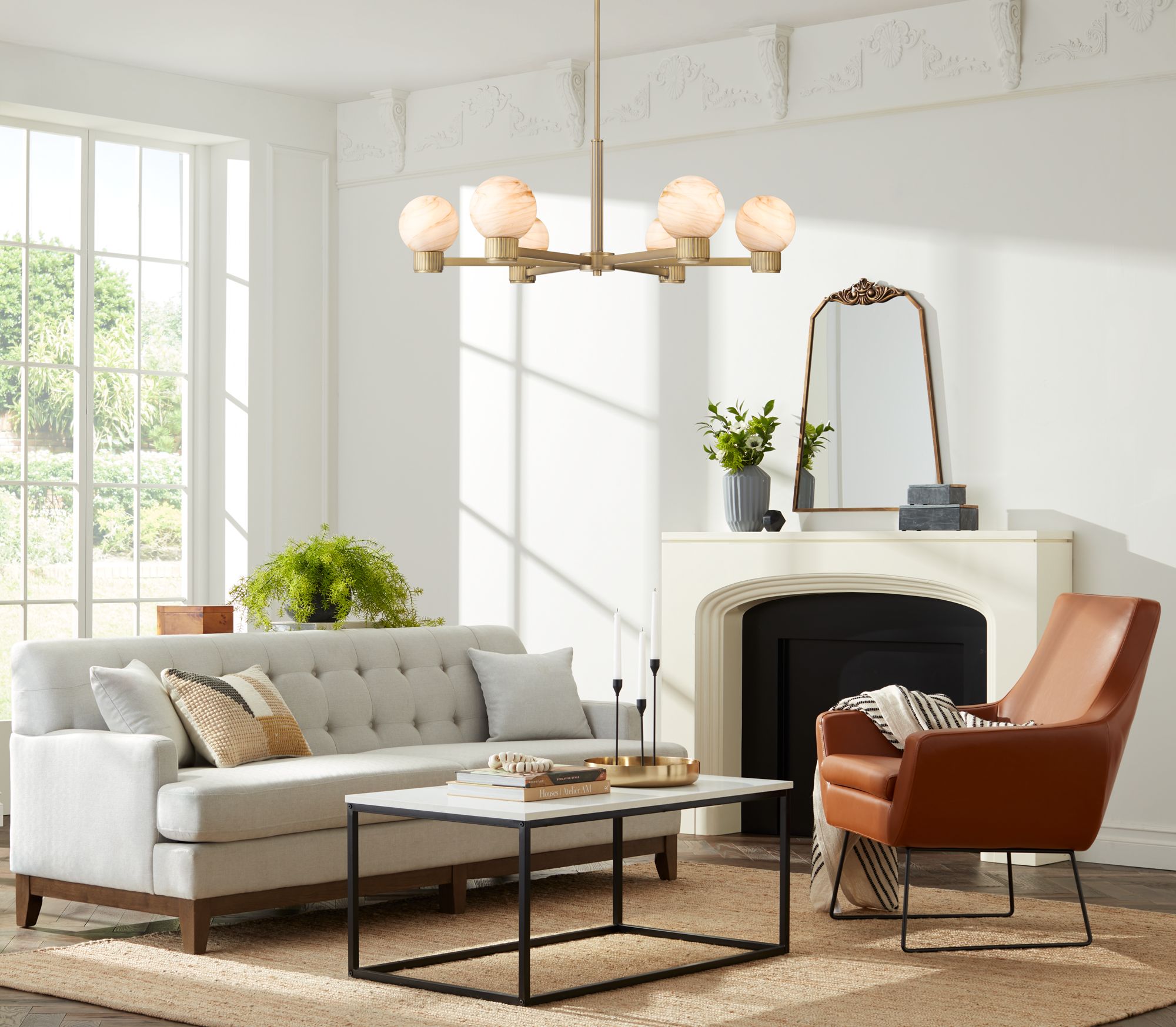 Watch A Video About the Possini Euro Jupiter Brass and Glass 6 Light Chandelier