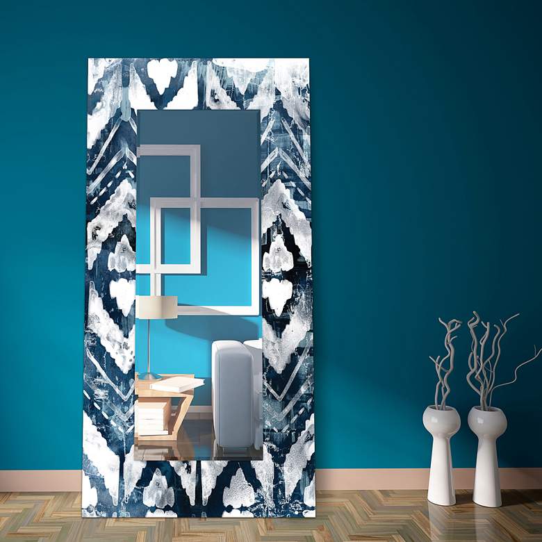 Image 1 Indigo Extraction 36" x 72" Rectangular Wall Mirror in scene