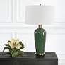 1_Uttermost Verdell 29" High Mossy Green Ceramic Table Lamp in scene