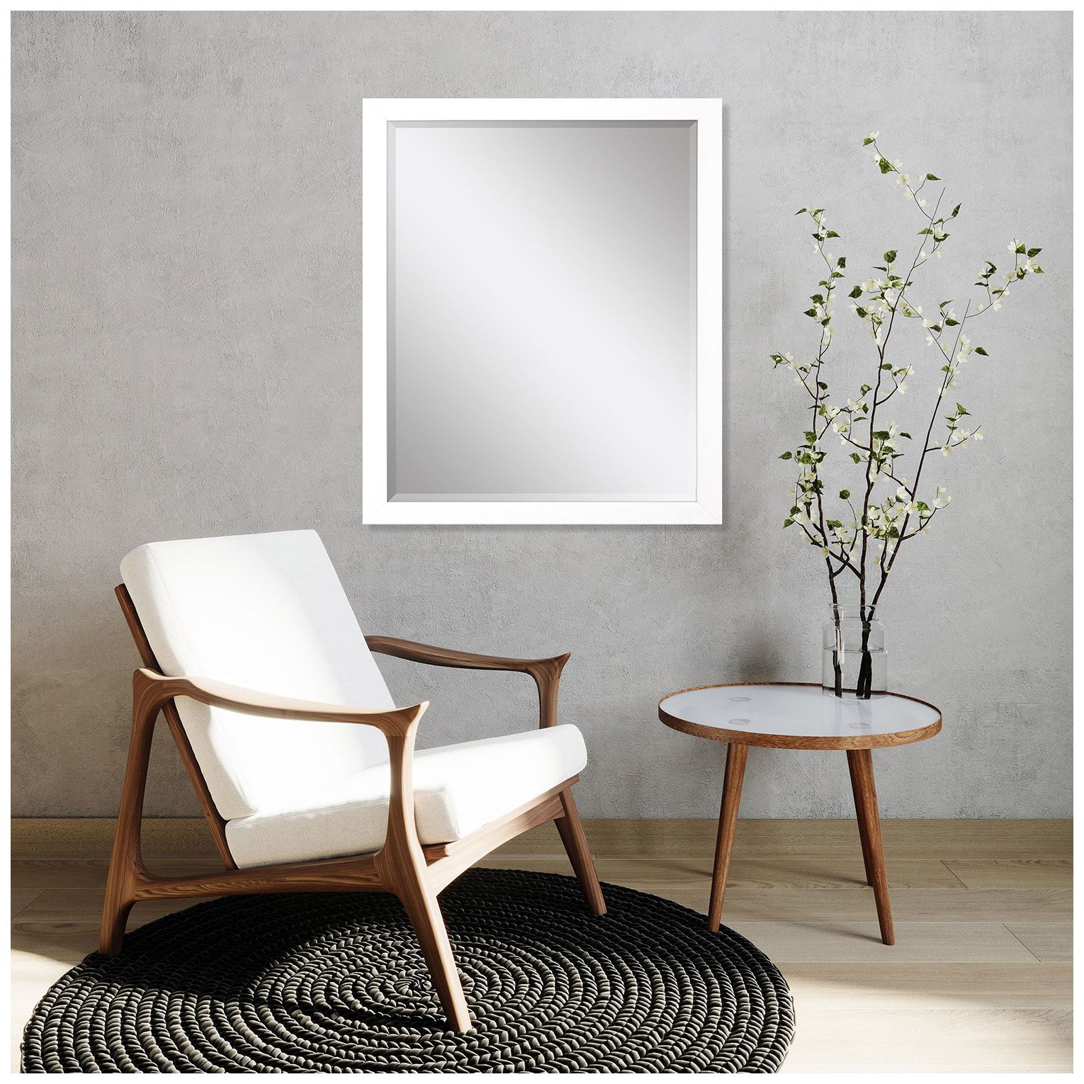 Image 5 #772 White Wall Mirror - 27" x 33" more views