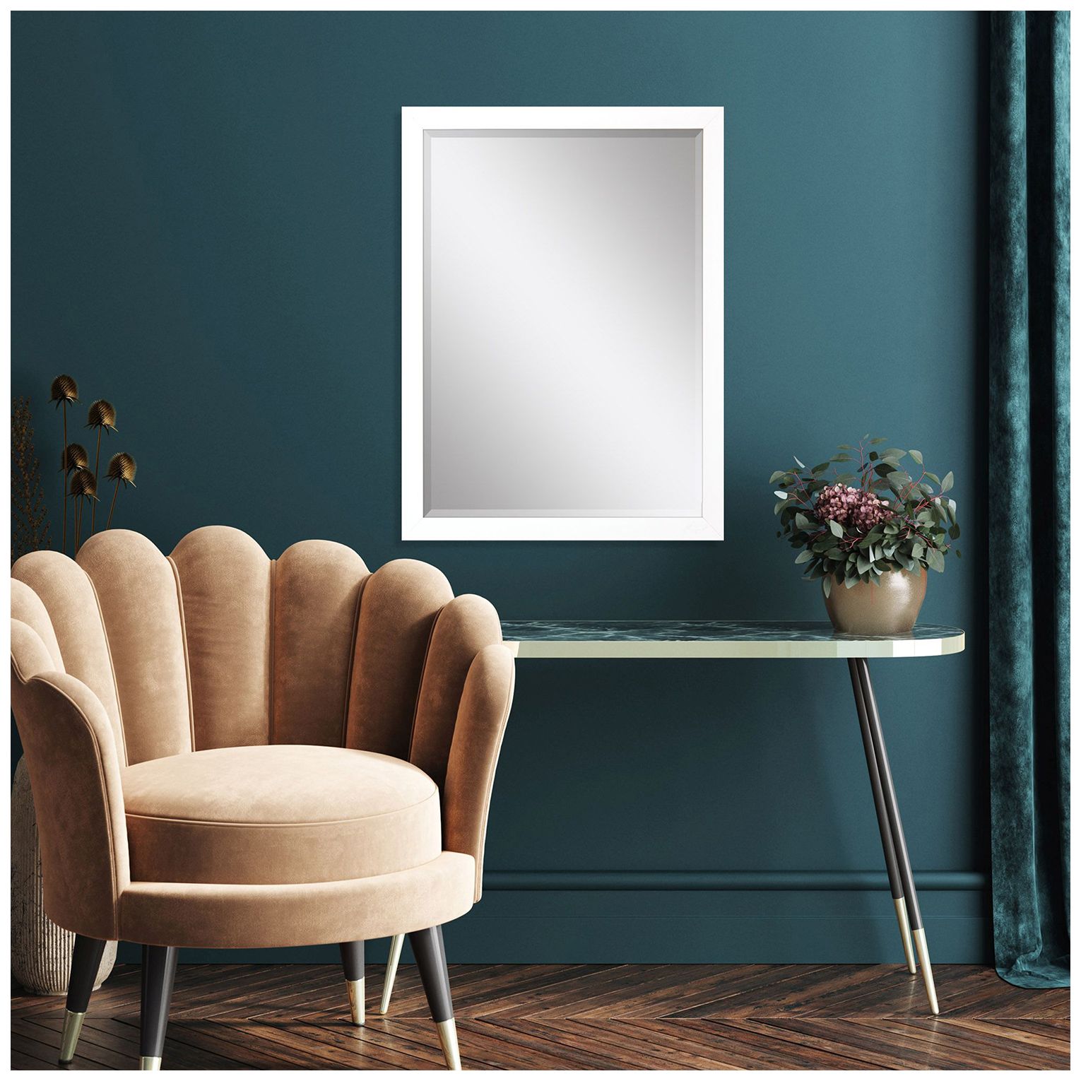 Image 5 #772 White Wall Mirror - 27" x 39" more views