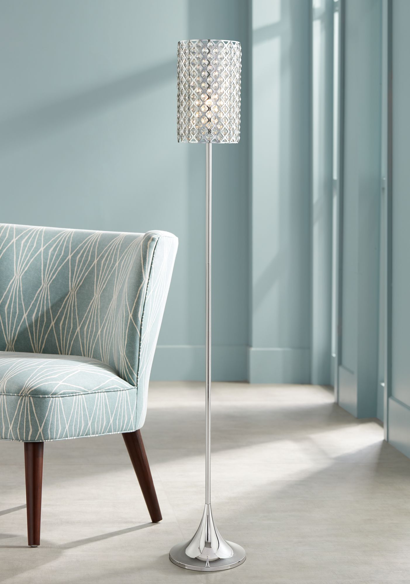 61 In. 72 In. Tall, Crystal, Floor Lamps Lamps Plus