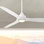 2_54" Casa Vieja Hermosa Wind Matte White LED Damp Ceiling Fan in scene