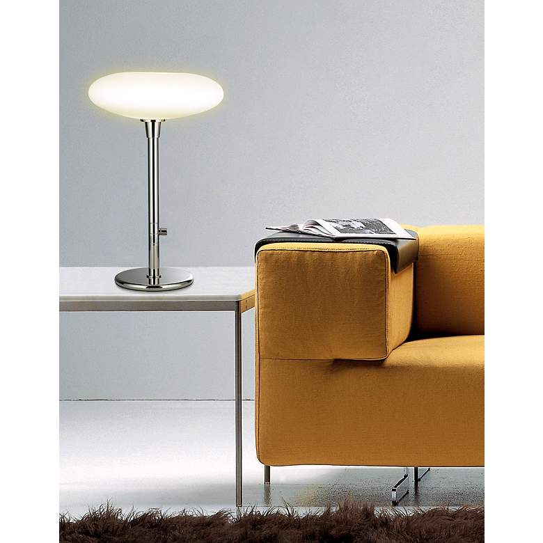 Image 1 Robert Abbey Ovo Chrome Base Table Lamp in scene