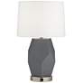 77A46 - Geometric Gray Table Lamp