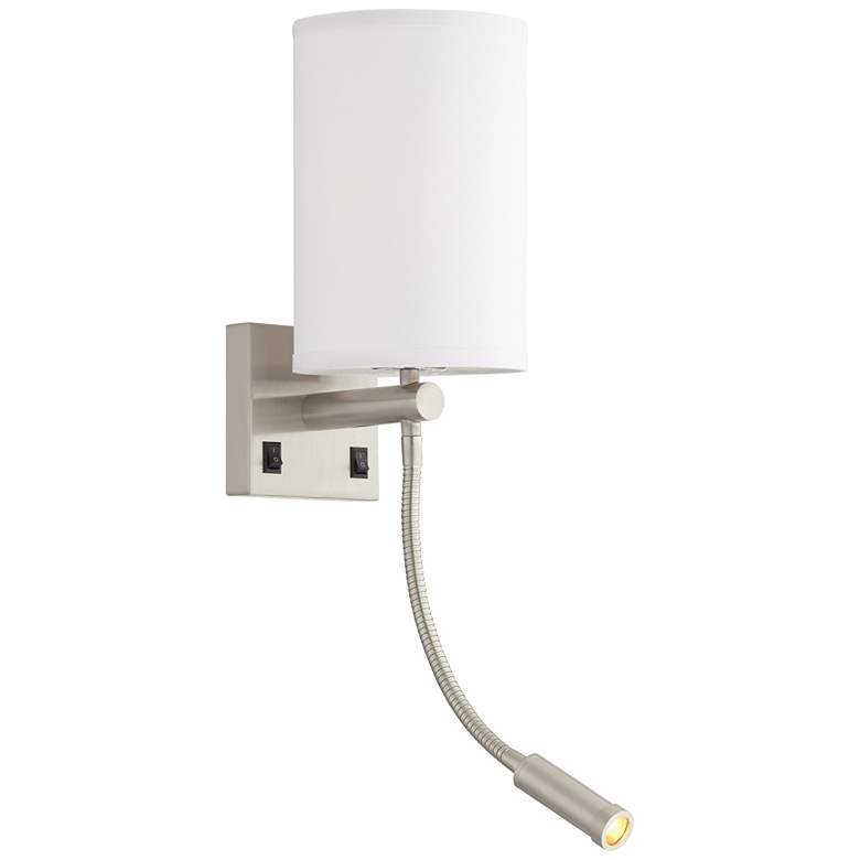 Image 1 77A80 - Headboard Sconce with gooseneck reading light