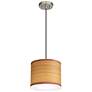 77H45 - Pendant with zebra wood shade and diffuser