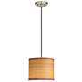 77H45 - Pendant with zebra wood shade and diffuser