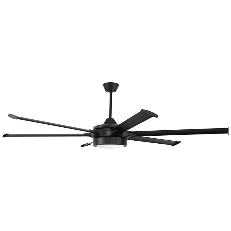 Image 1 78" Craftmade Prost Flat Black Outdoor Smart LED Large Ceiling Fan