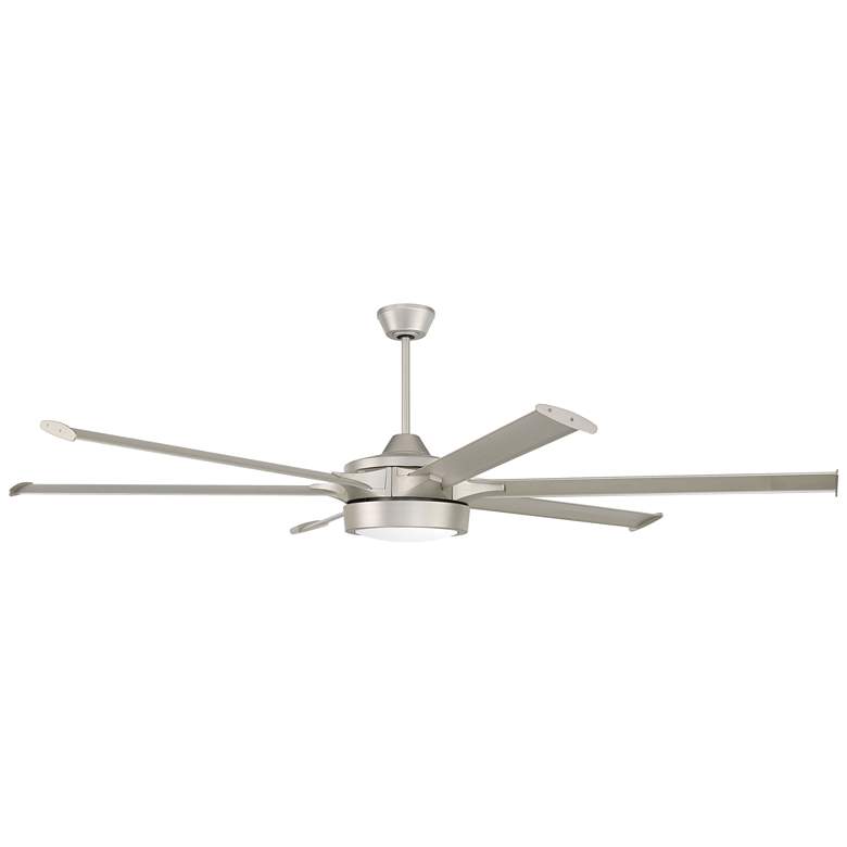 Image 1 78" Craftmade Prost Painted Nickel Outdoor Smart LED Large Ceiling Fan