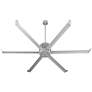 78" Oxygen Enorme Classic Nickel Outdoor Smart Large Ceiling Fan