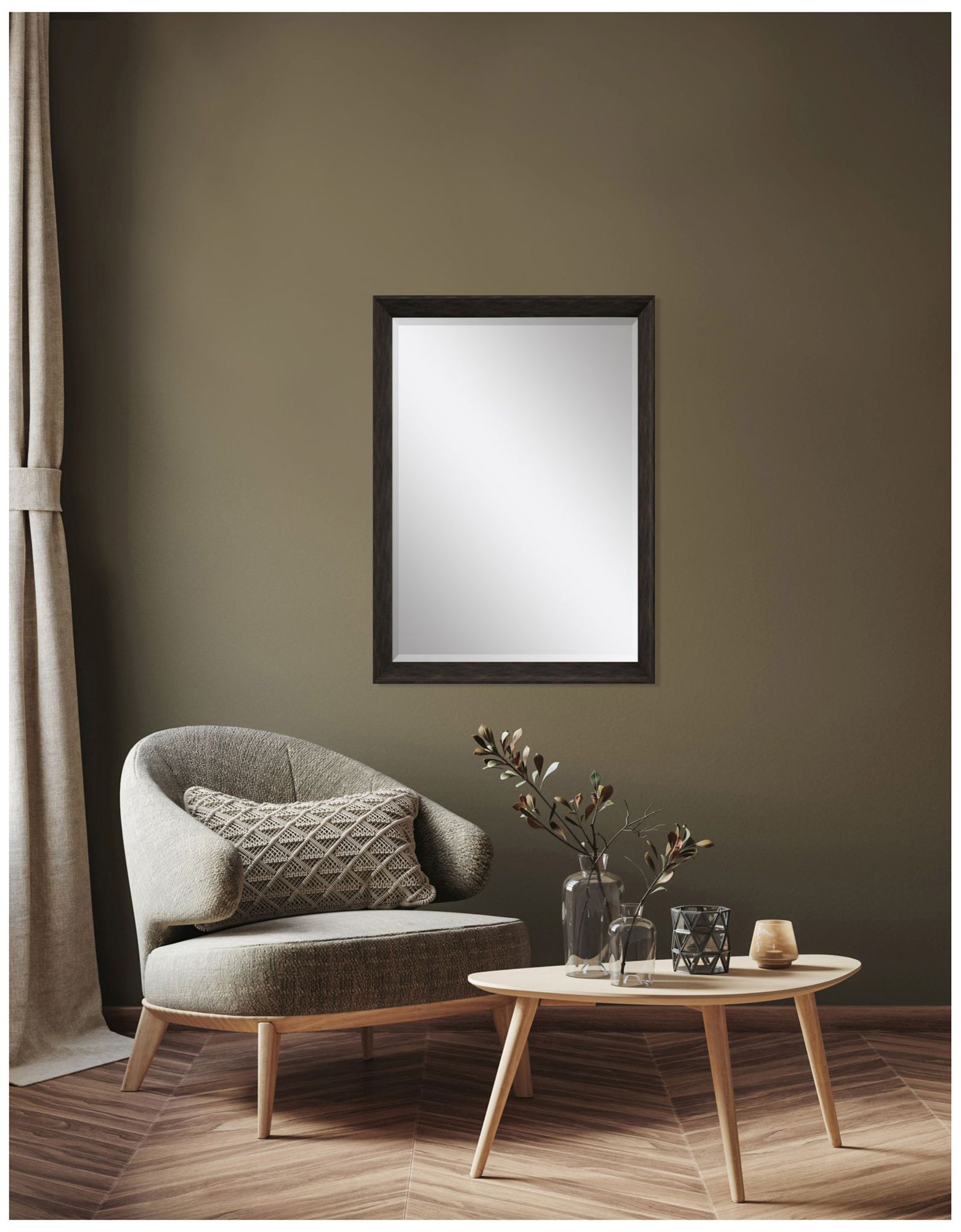 Image 5 #781 Brown Wall Mirror - 28" x 40" more views
