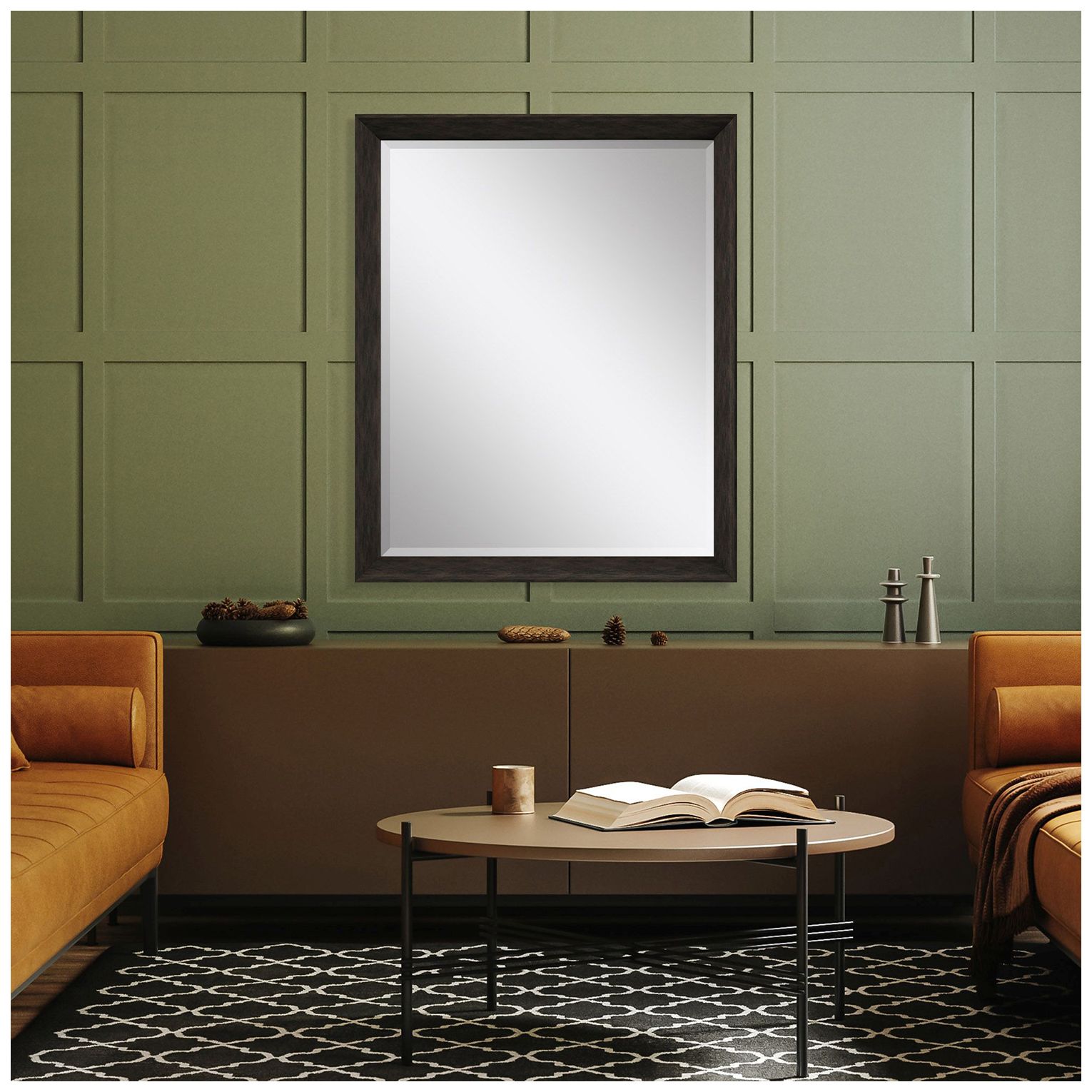 Image 5 #781 Brown Wall Mirror - 34" x 44" more views