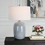 1_Uttermost Jubilee Sky Blue Glaze Ceramic Table Lamp in scene
