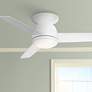 1_44" Casa Vieja Marbella Breeze White LED Hugger Fan with Remote in scene