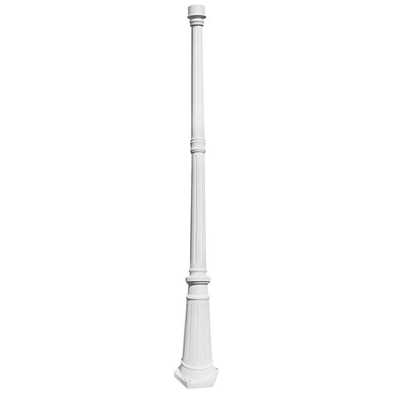 Image 1 79 inch High White Outdoor Post Light Pole