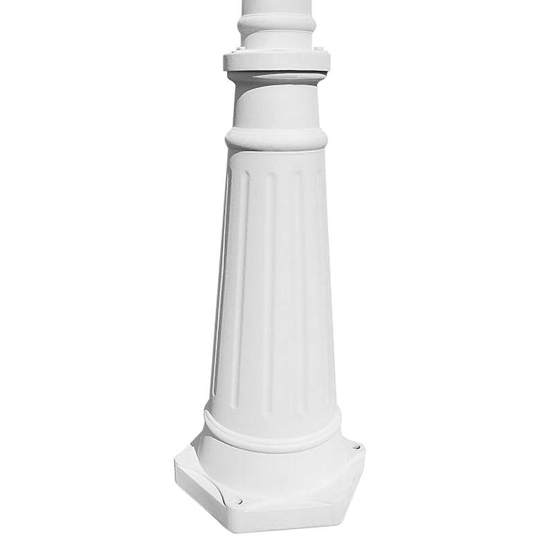 Image 2 79" High White Outdoor Post Light Pole more views