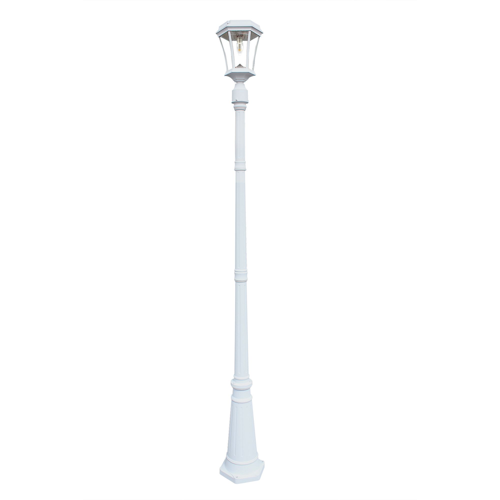 Image 3 79" High White Outdoor Post Light Pole more views