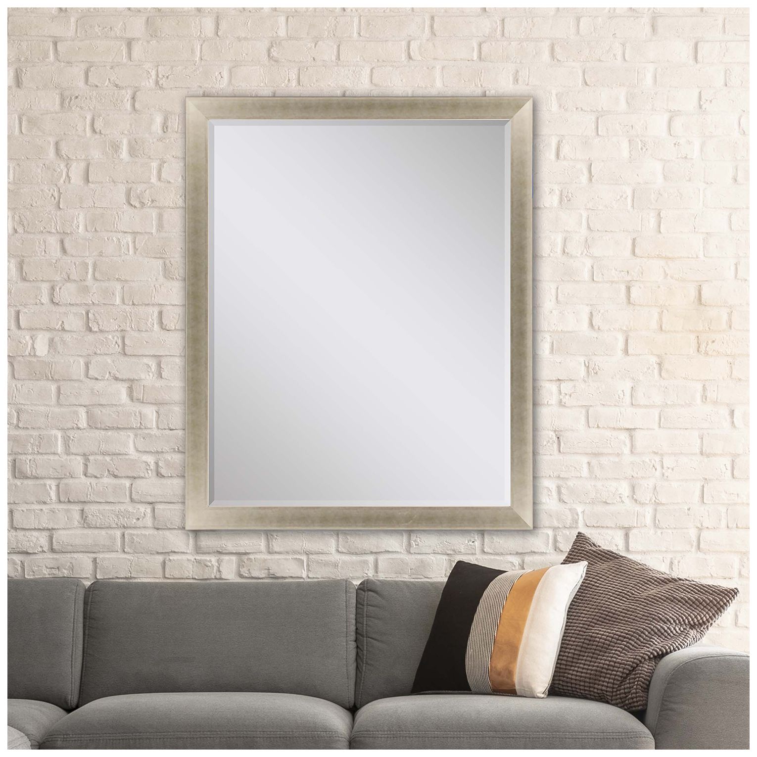 Image 3 #790 Metallic Neutral Wall Mirror - 35" x 45" more views