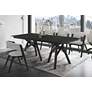 Cortina 79" Wide Mid-Century Black Rectangular Dining Table in scene