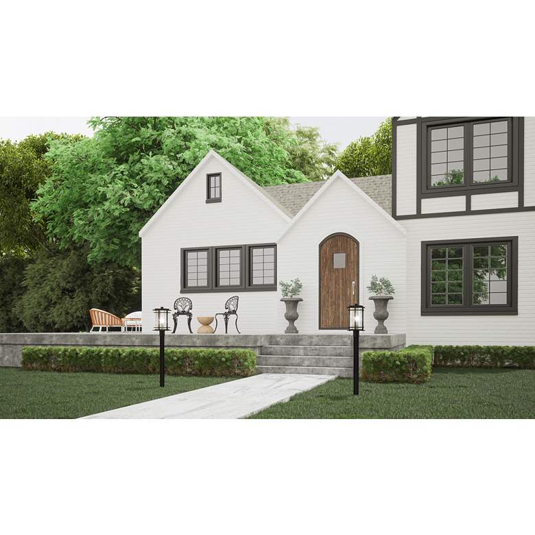 Image 1 Quoizel McAlister 16 1/2" High Earth Black Outdoor Post Mount Light in scene