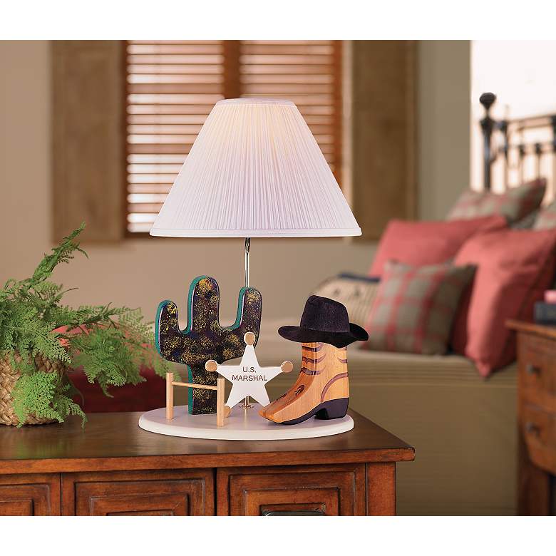 Image 1 Lite Source Little Cowboy 21 1/2" Old West Children's Table Lamp in scene