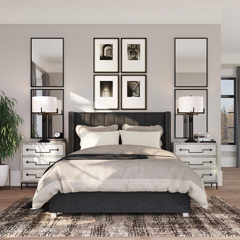 Image 1 Arches in Light 22" High 4-Piece Framed Giclee Wall Art Set in scene