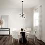 1_Kichler Armstrong 20" Wide Black 6-Light Sputnik Chandelier in scene