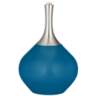 Color Plus Spencer 31&quot; Modern Mykonos Blue Table Lamp
