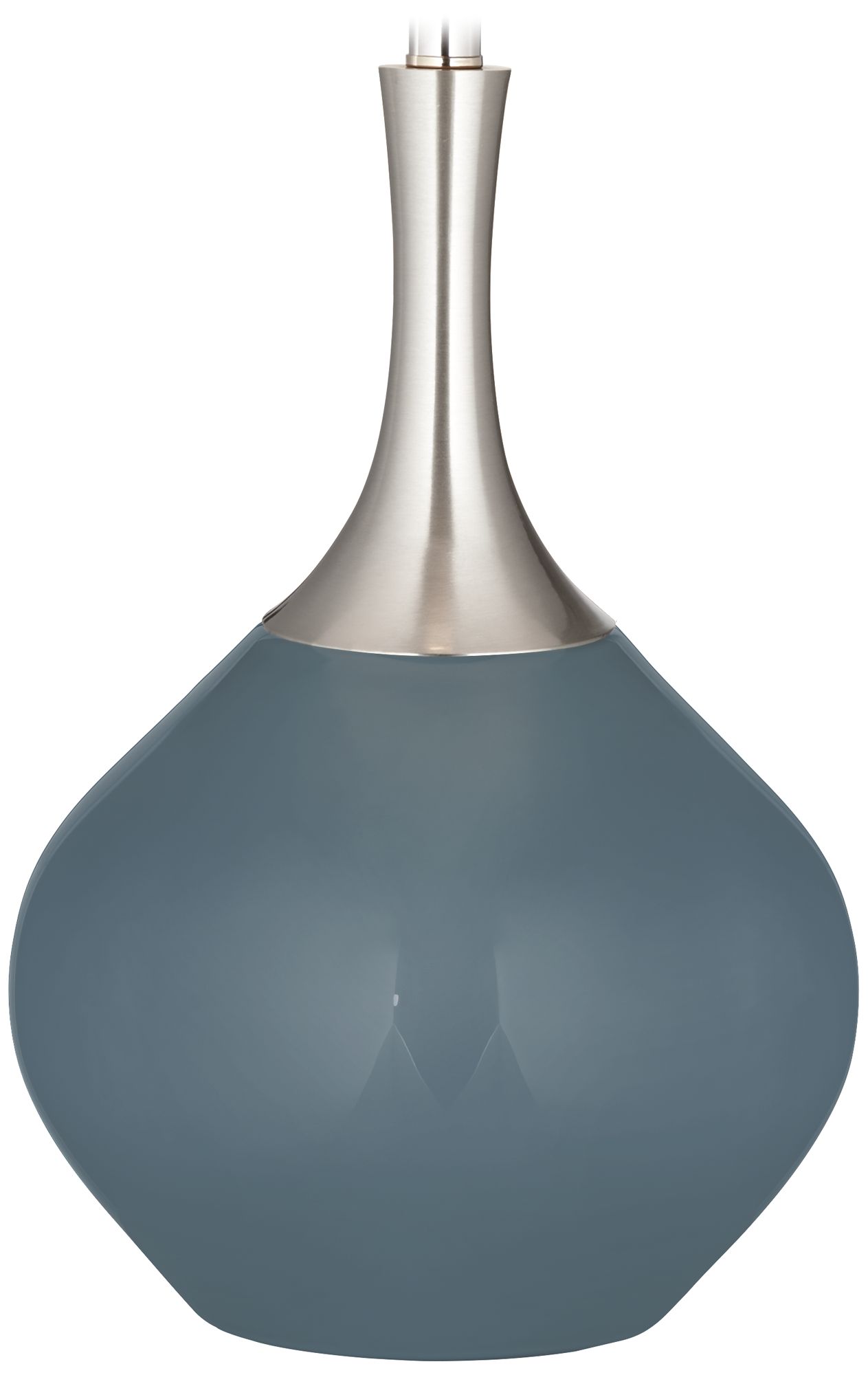 Color Plus Spencer 31" Modern Glass Smoky Blue Table Lamp