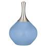 Color Plus Spencer 31&quot; Modern Glass Placid Blue Table Lamp