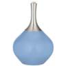 Color Plus Spencer 31&quot; Modern Glass Placid Blue Table Lamp