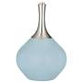 Color Plus Spencer 31&quot; Modern Glass Vast Sky Blue Table Lamp