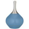Color Plus Spencer 31&quot; Modern Secure Blue Glass Table Lamp