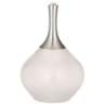 Color Plus Spencer Nickel 31&quot; Modern Glass Smart White Table Lamp