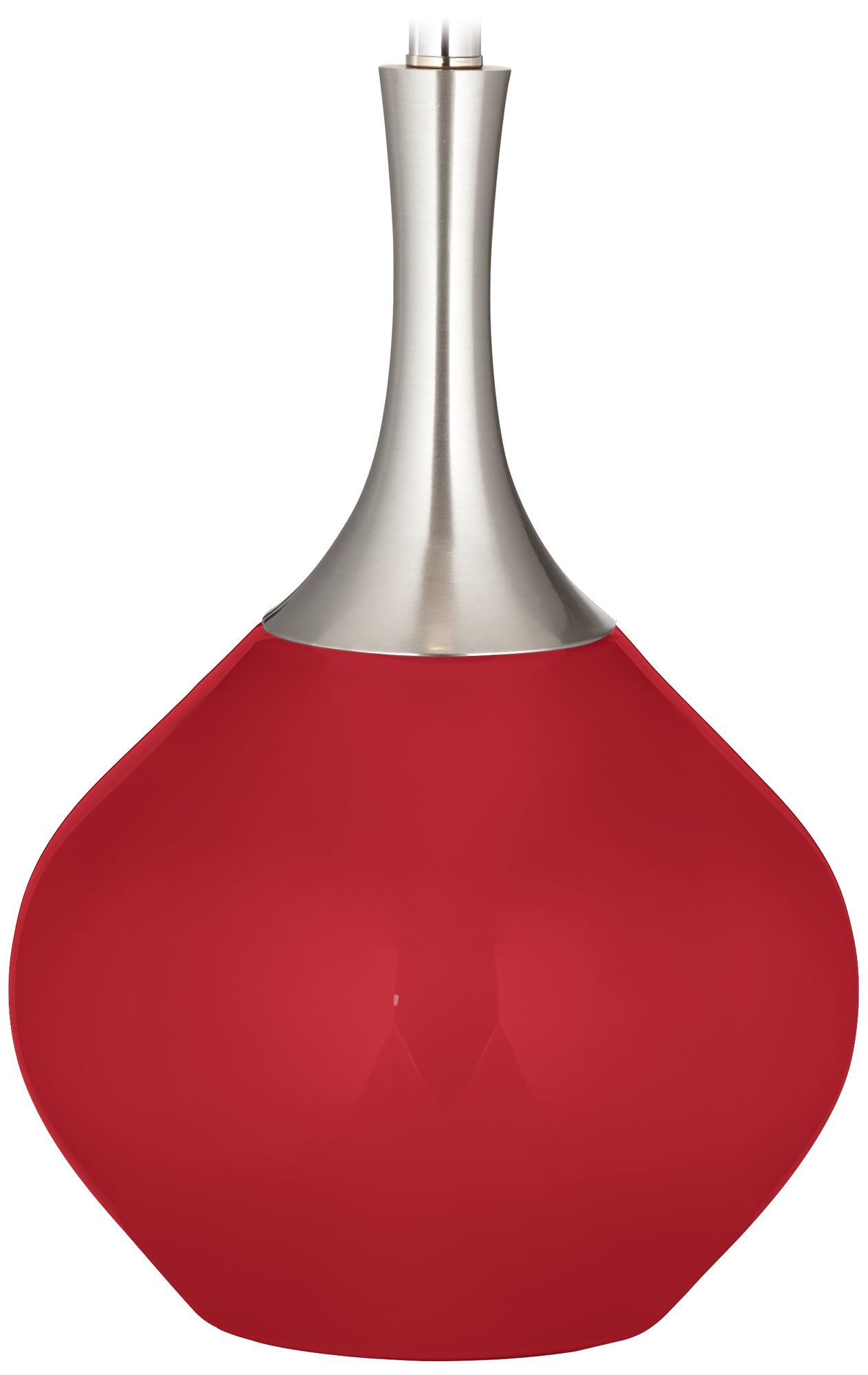 Color Plus Spencer 31" Modern Ribbon Red Table Lamp