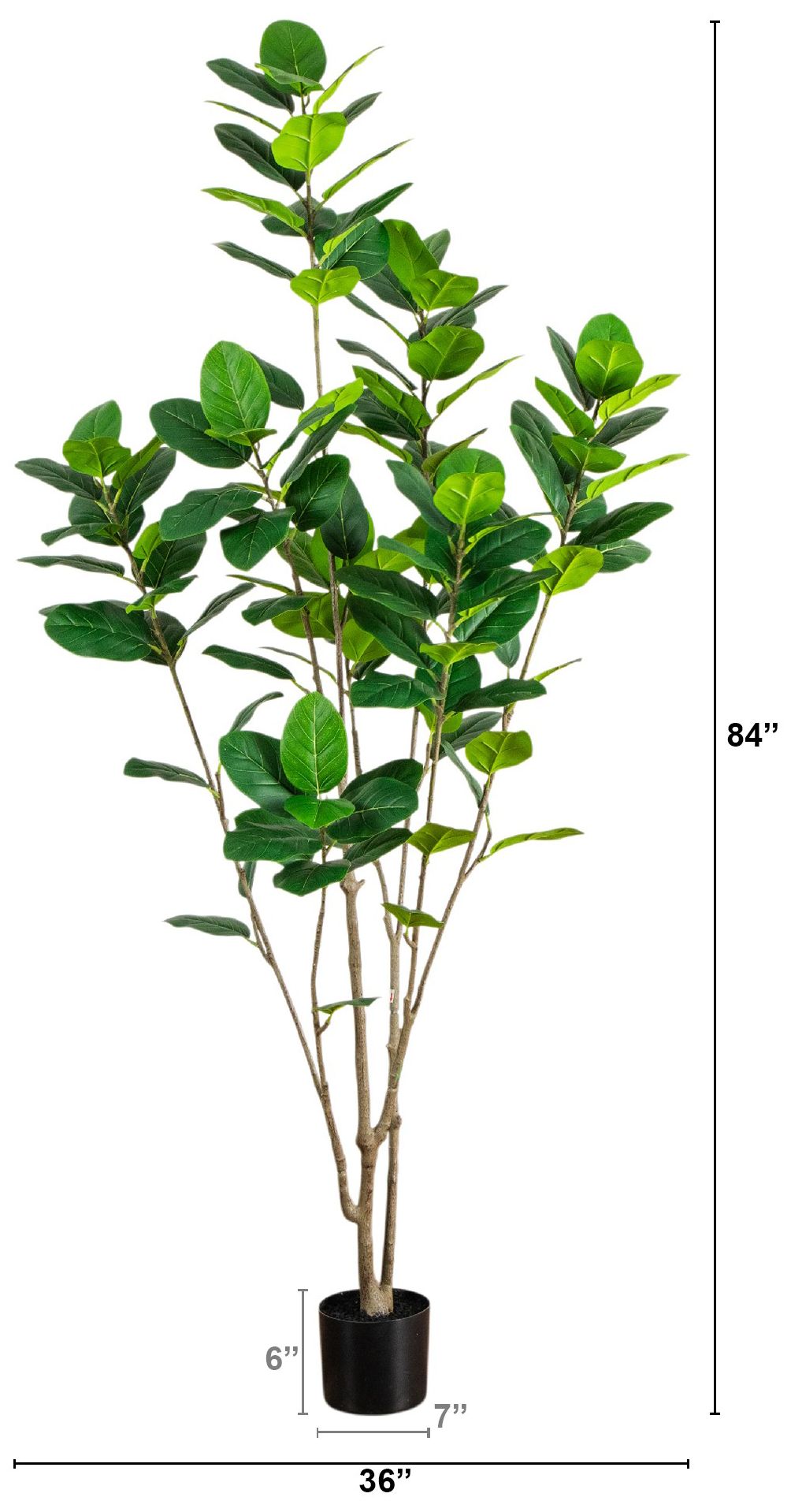 Image 3 7ft. Artificial Minimalist Audrey Ficus Tree more views